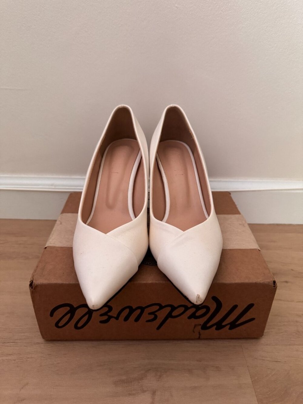 SAPPUN Yibre Stiletto Pumps Heel, White, Size 7/240mm, 7cm/2.7in